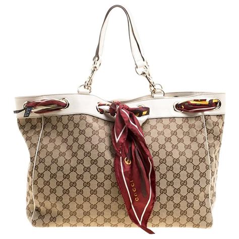 gucci positano scarf tote|Gucci Positano Large Tote With Scarf .